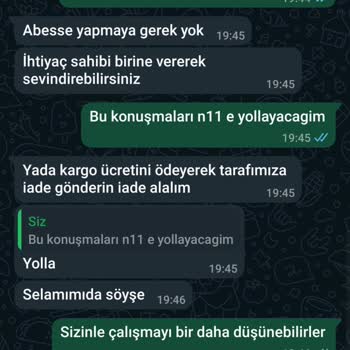 N11 Satıcısının Kötü İletişimi Ve İade Sorunu