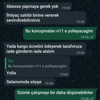 N11 Satıcısının Kötü İletişimi Ve İade Sorunu
