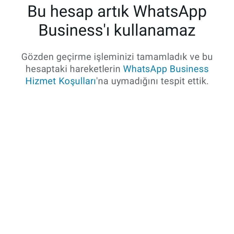 WhatsApp Business Erişim Sorunu