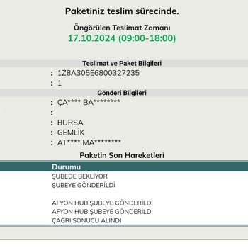 UPS Türkiye'nin Yalanları Ve Ulaşılmaz Hizmeti