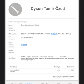 Dyson V8 Süpürge Teknik Servis Hayal Kırıklığı