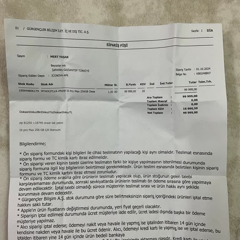 Gürgençler'de İptal Edilemeyen Ön Sipariş Ve Mağduriyet