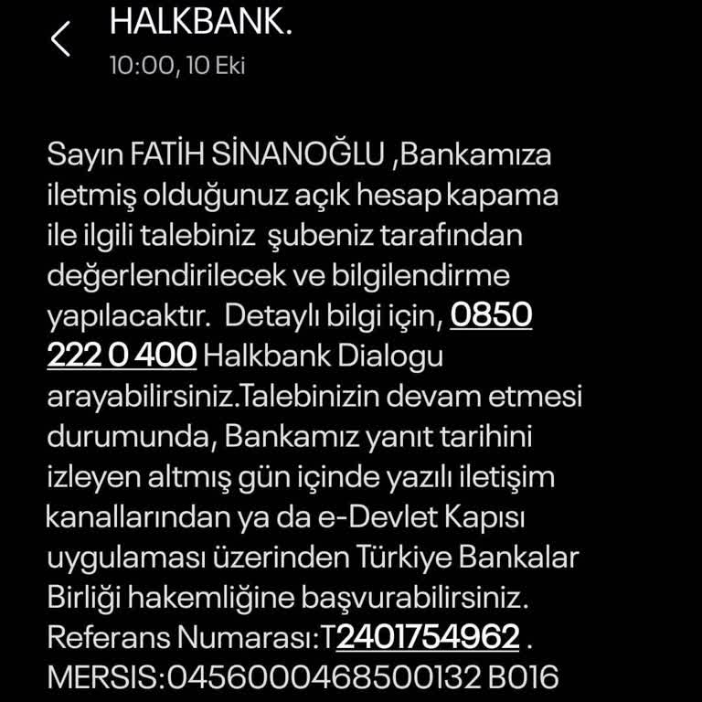 Halkbank'ta Kredili Hesap Kapatma Çilesi