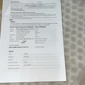 Ankastre Fırın Camı Patladı: Garanti Kapsamı Sorunu