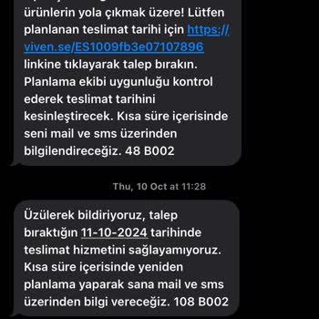 Vivense'den Aldığım Yemek Masası Takımı Hala Teslim Edilmedi!