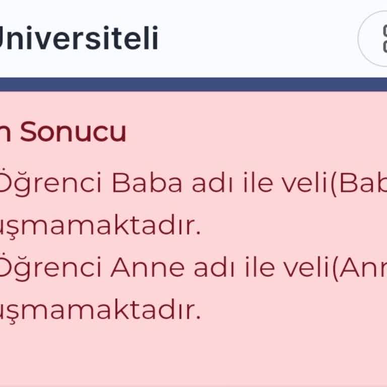 İBB Burs Başvurusunda Anne-Baba Bilgisi Uyuşmazlık Sorunu