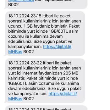 Turkcell İnternet Paketleri Hızla Tükeniyor