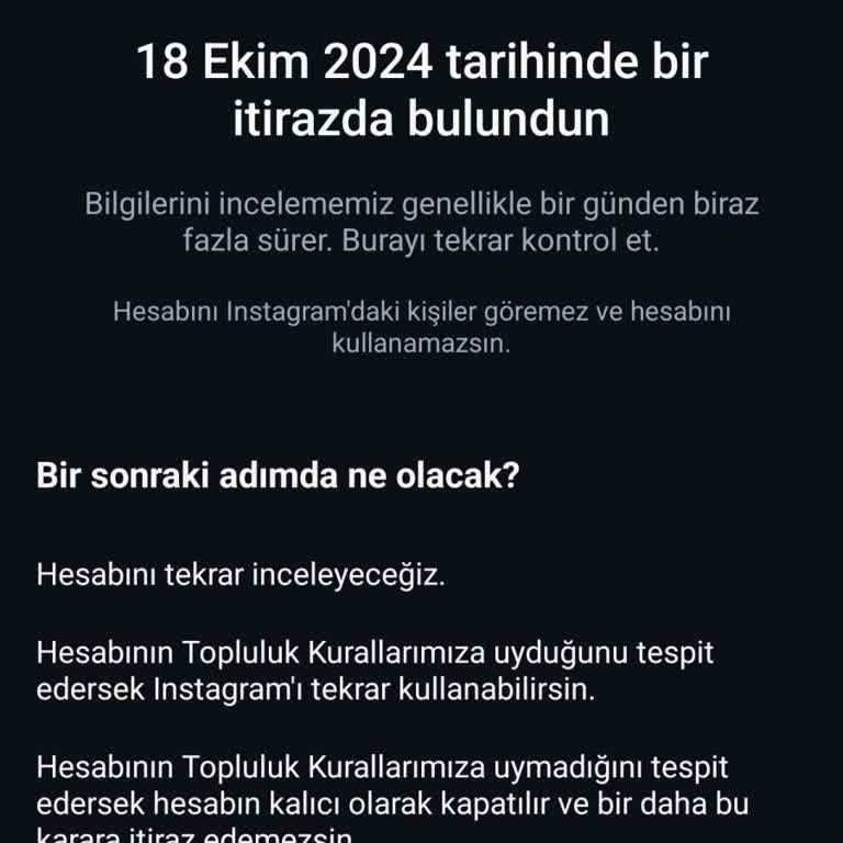 Instagram Haksız Hesap Askıya Alınması