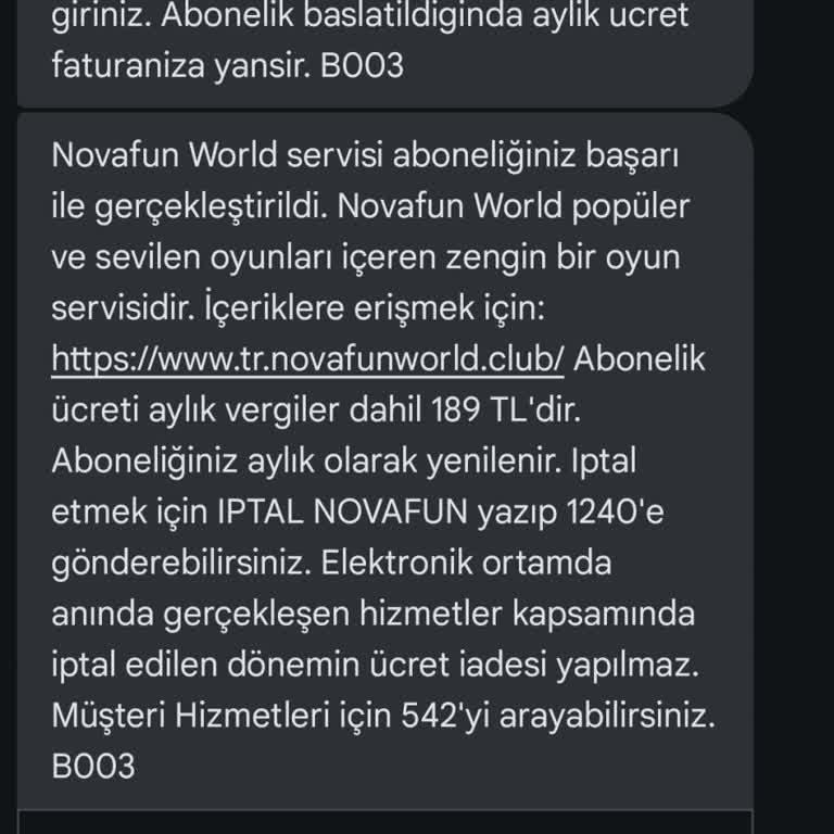 İzinsiz Abonelik: Novafun Şoku