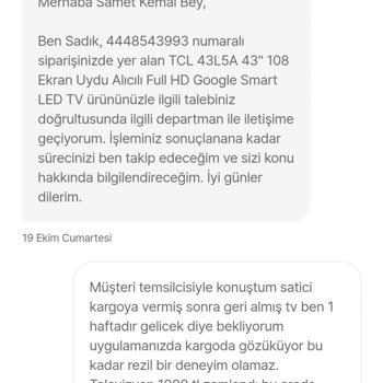 Kargoda Görünen TV'nin Zamlanması Ve Teslimat Sorunu