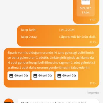 Eksik Ürün Teslimatı Ve Fiyat Artışı Sorunu