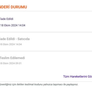 Hepsijet Kargo İle İletişim Sorunu Ve İade Talebi