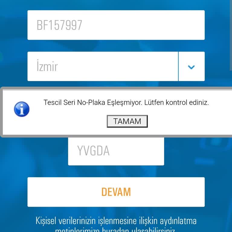 Tüvtürk Randevu Sisteminde Bilgi Eşleşme Sorunu