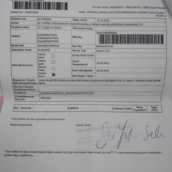 Samsung Servisinde Büyük Hayal Kırıklığı