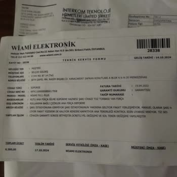 Yanıltıcı Servis Ücreti Ve Eksik Parça Değişimi