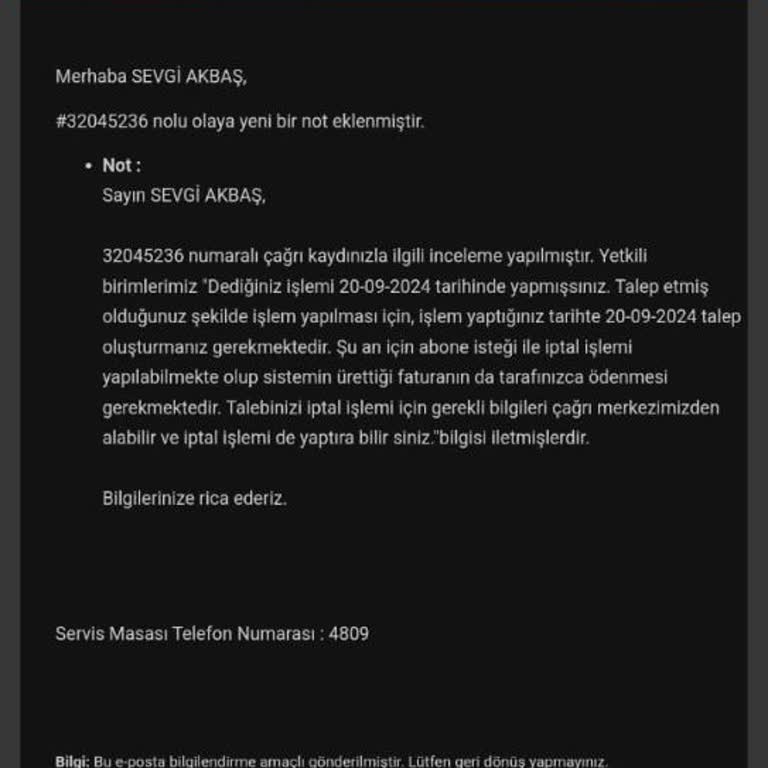 Yanlışlıkla Oluşan Abonelik İçin Haksız Ücret Talebi