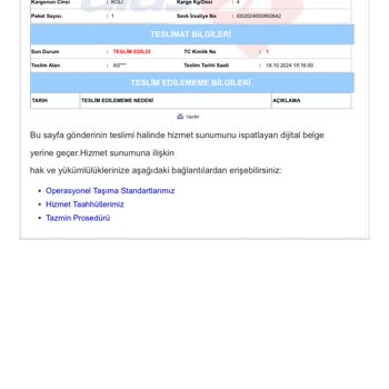 Aras Kargo'nun Teslim Edilmemiş Kargo Sorunu