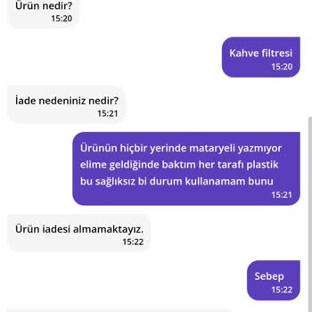 Plastik Malzemeli Ürün İadesinde Sorun Yaşadım