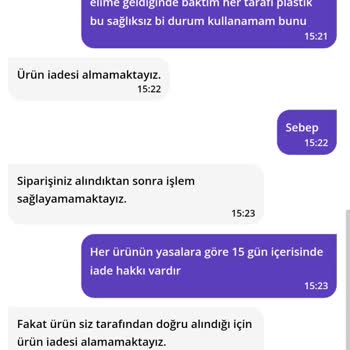 Plastik Malzemeli Ürün İadesinde Sorun Yaşadım