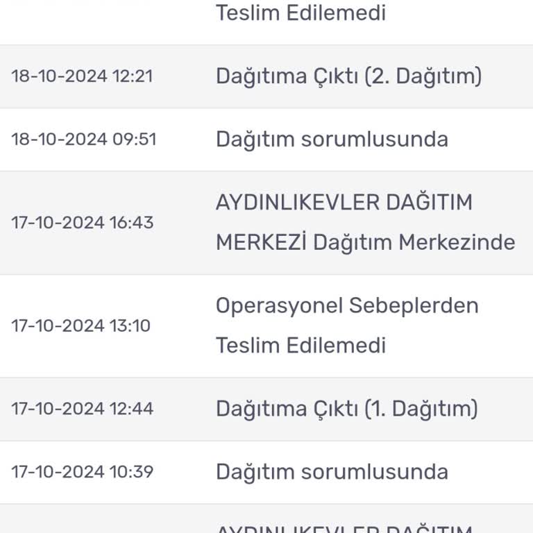 Kargo Teslimatı Sorunu