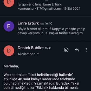 Tiyatro Biletimi İptal Edemiyorum Yardımcı Olun