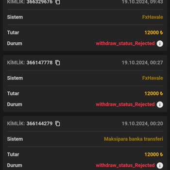 Kazancım Silindi, Ödeme Yapılmıyor