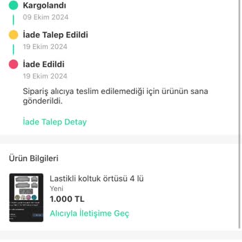 Teslim Edilemeyen Ürün Ve İletişimsizlik Sorunu