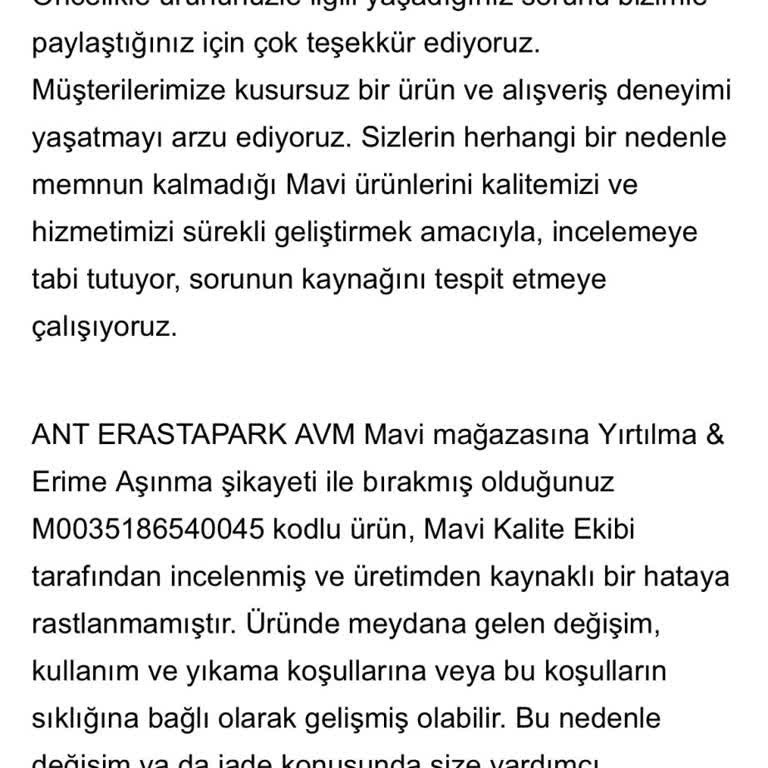 Mavi Kot Pantolonlarında Tekrarlayan Yırtılma Sorunu