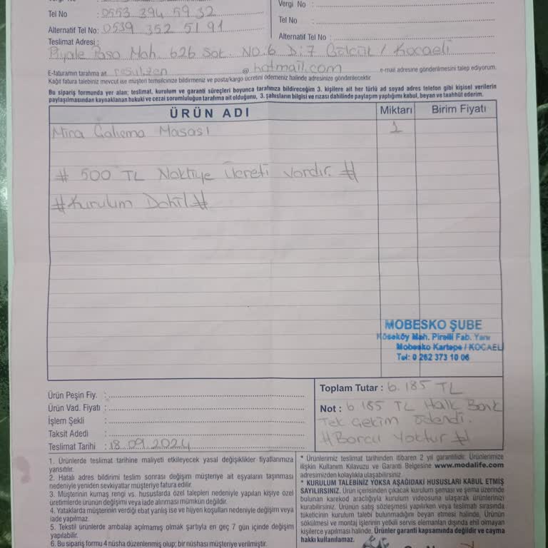 Teslim Edilmeyen Sipariş Ve İade Sorunu