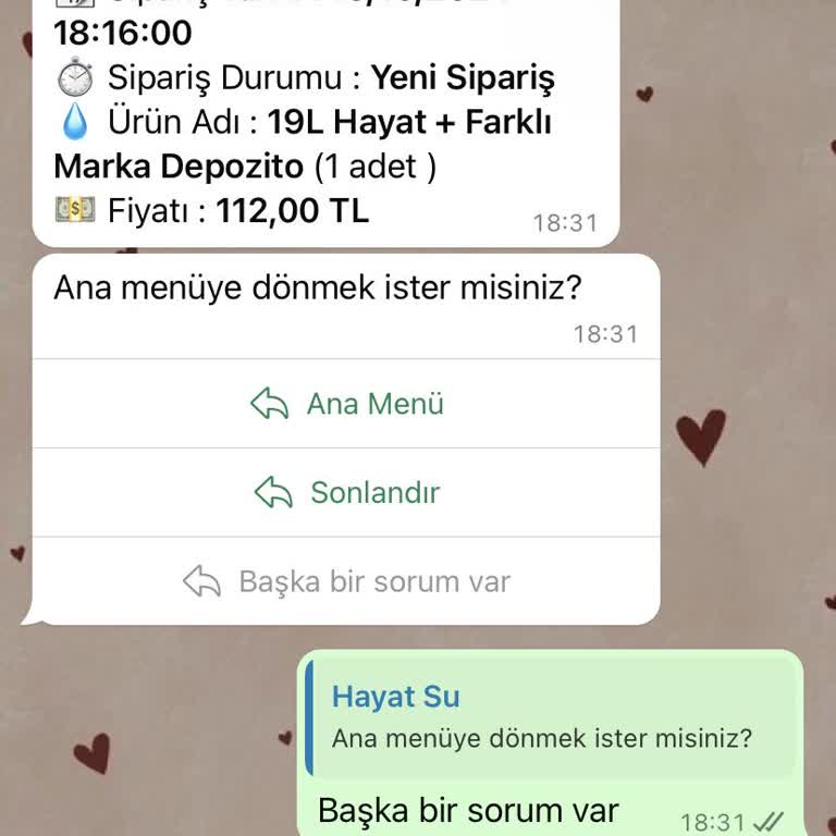 Hayat Su Siparişi Teslimat Sorunu