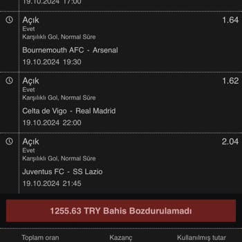 Bahis Bozdurma Sorunu Ve Gecikmeler