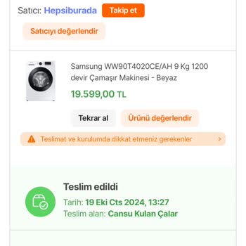 Çamaşır Makinesi Fiyat Farkı Mağduriyeti