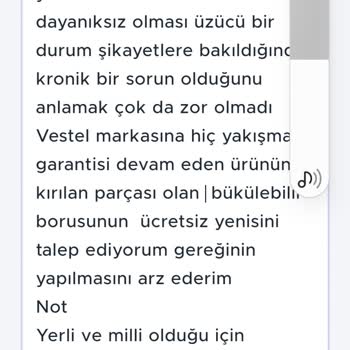 Vestel S70 Süpürge Borusu Sorunu