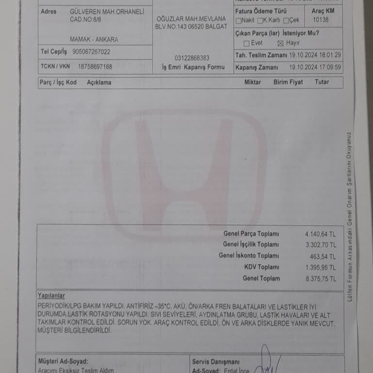 Honda Civic Disk Sorunu Ve Kullanıcı Hatası İddiası