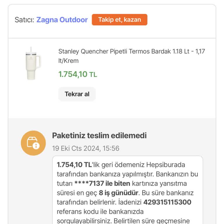 Teslim Edilmeyen Ürün Ve İade Sorunu