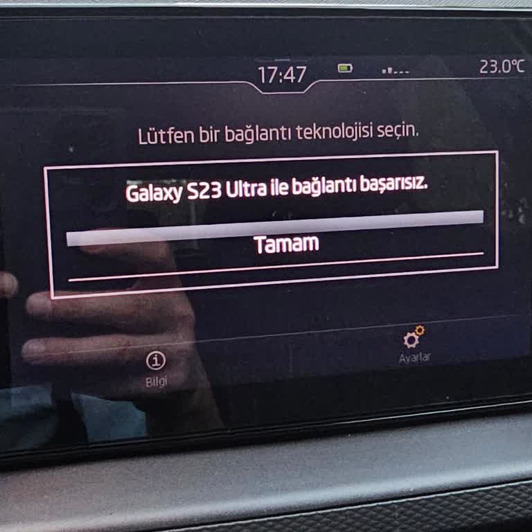 Samsung S23 Ultra Android Auto Sorunu