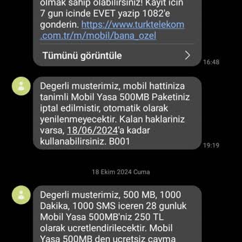 Yanıltıcı Mesajlarla Mağduriyet: Paket Onayı Ve TL Tükenmesi