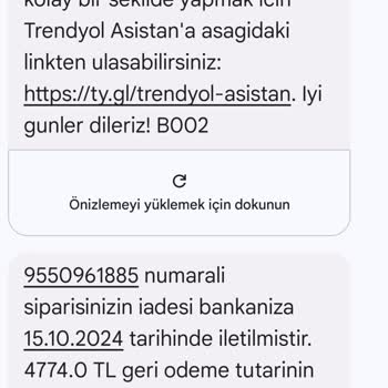 Trendyol'da İptal Edilen Sipariş Ve Geciken İade