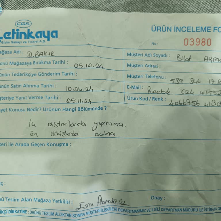 Reebok Ayakkabının Garanti Sürecinde Yaşanan Sorunlar