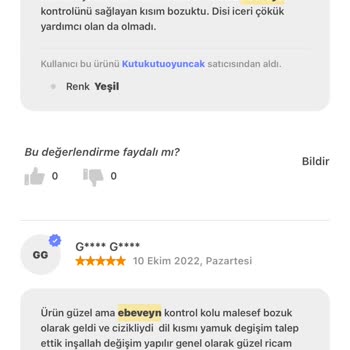 Ebeveyn Kontrol Kolu Problemi