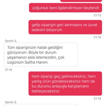 Siparişin Geç Teslimatı Ve İade Sorunu