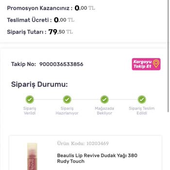 Yanlış Ürün Gönderimi: Beaulis Dudak Yağı Sorunu