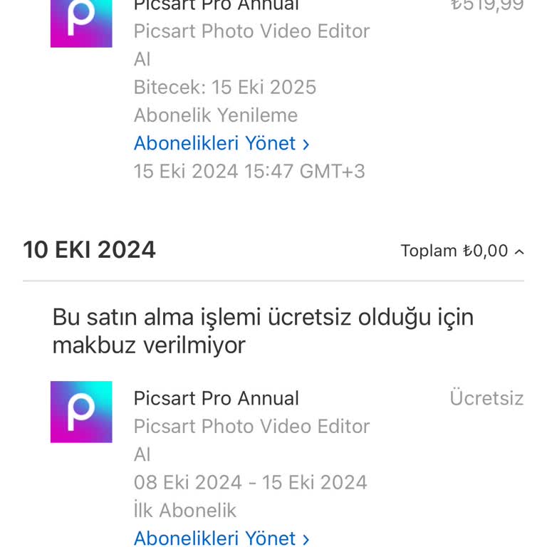 PicsArt Pro Abonelik İptali Ve Ücret İadesi Sorunu