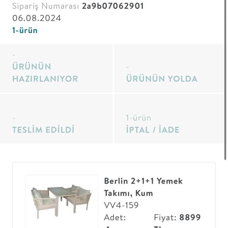 Vivense'den Ürün İptali Ve Para İadesi Sorunu