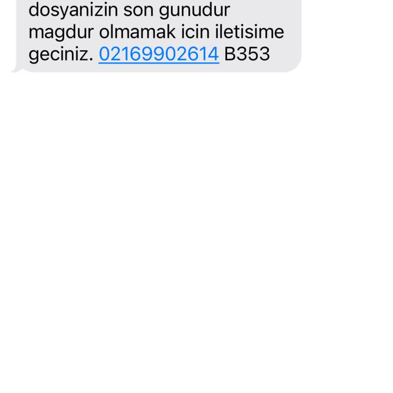 By. Dansmanl (SMS) Tarafından Gelen Asılsız Mesaj