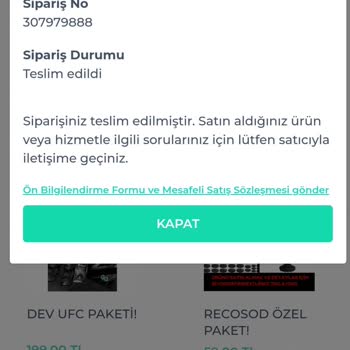Sipariş Bilgilendirmesi Ve İletişim Sorunu
