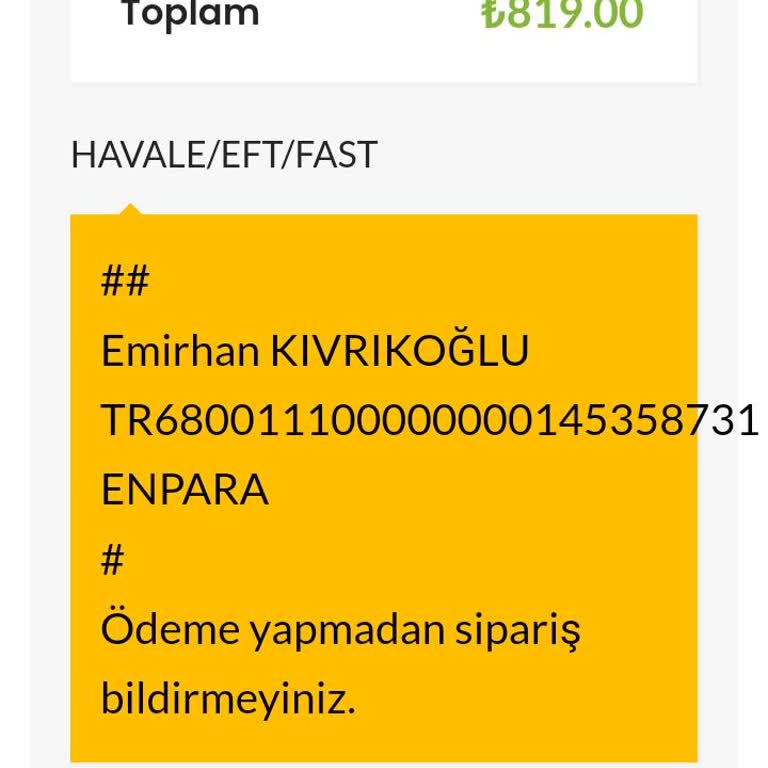 Yanıltıcı Ürün Ve Ödeme Sorunu