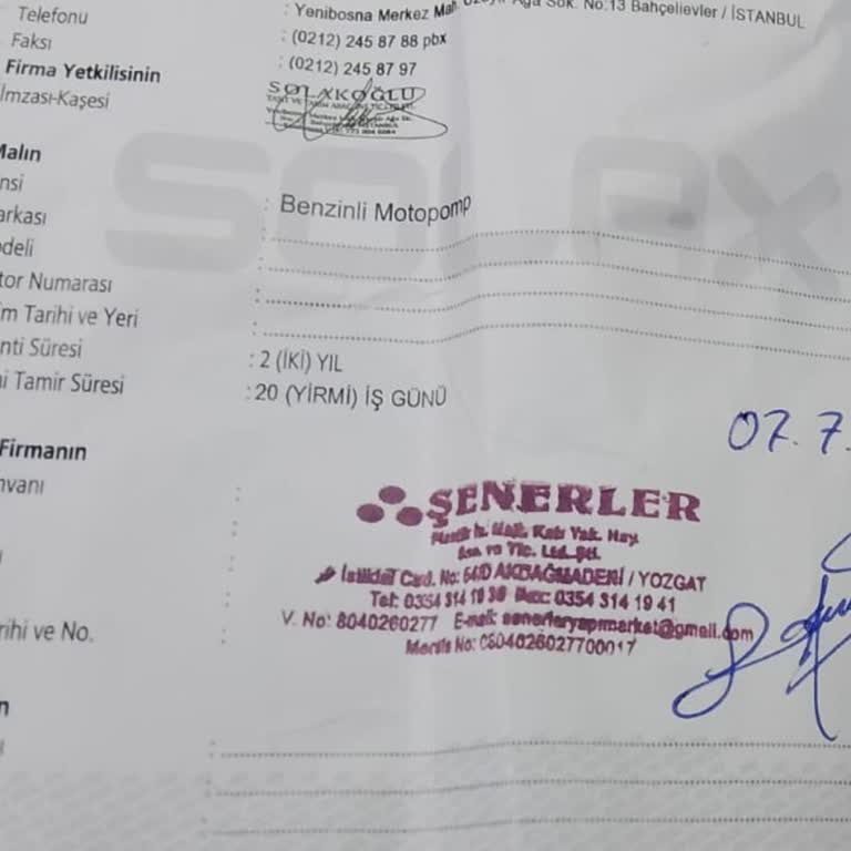 Benzinli Su Motorunda Beklenmedik Arıza