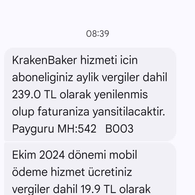 Kraken Baker Aboneliği Ve Haksız Ücret İadesi Talebi