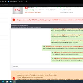 Aldatıcı Netflix Hesap Satışı Ve Destek Sorunları